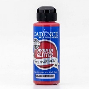 Краска акриловая Cadence Hybrid Glitter, цвет HG053 Малиново-красный, 120 мл